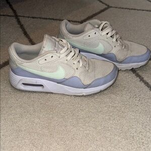 Nike Women's Cream and Gray Sneakers